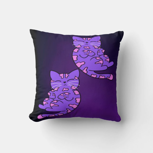 Almofada Gêmeos de Kitten Roxo 2 (Frente)