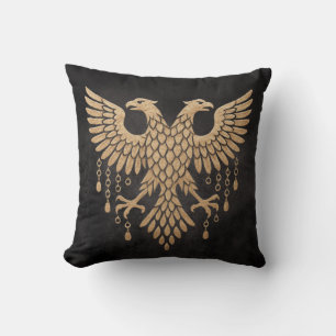 Almofada Gêmeos Dourados Corvo Mitologia Nórdica Preto