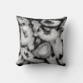 Almofada Gemstones brancos pretos do Geode Agate Quartz