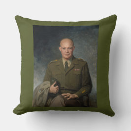 Almofada General Dwight Eisenhower 5 Star - Retrato Pintado