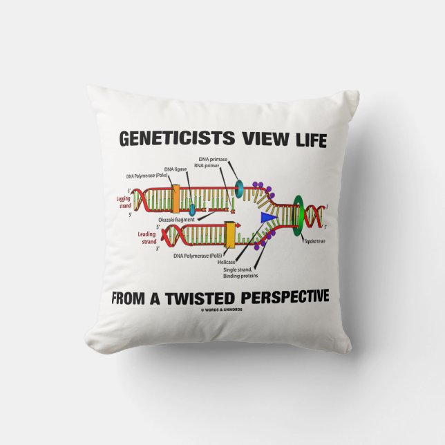 Almofada Geneticistas Vislumbram A Vida De Uma Perspectiva  (Frente)