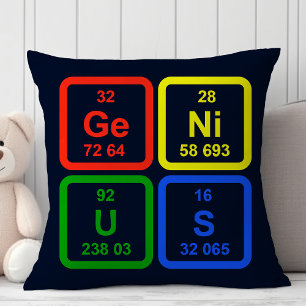 Almofada Genius Tabela Periódica De Elementos Decoração Ciê