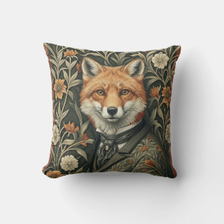 Almofada Gentleman Fox in Evening Attire Vintage Woodland