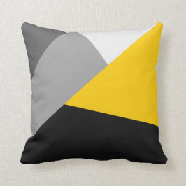 Almofada Geo amarelo e preto cinzento moderno simples
