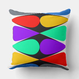 Almofada Geometria do colchão com Pop de cor na fita de dia