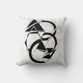 Almofada Geometric Black and White Throw Pillow