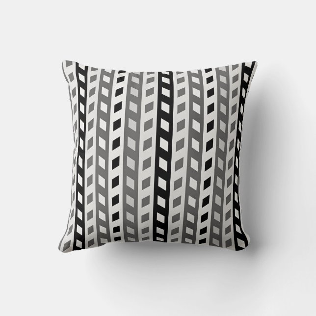 Almofada Geometric Design, gray, black, white, (Verso)