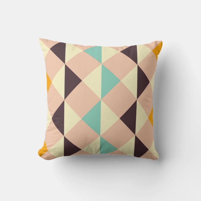 Almofada Geometric pattern overlapping diamonds & triangle (Frente)