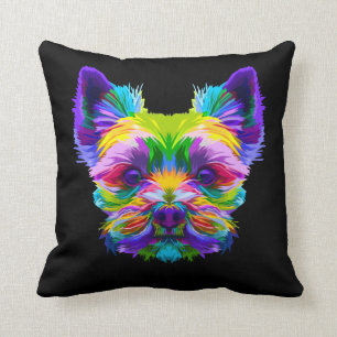 Almofada Geometric Yorkshire Terrier Yorkie Art Animal Love