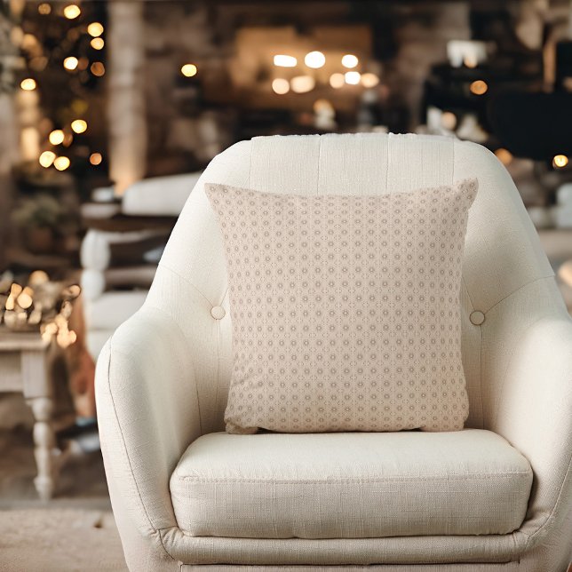 Almofada geométrico bonito do bege (Criador carregado)