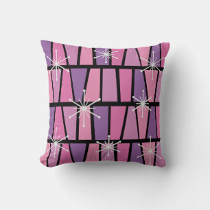 Almofada Geométrico MCM Abstrato Rosa Roxo