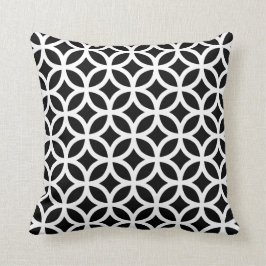 Almofada Geométrico preto e branco decorativo
