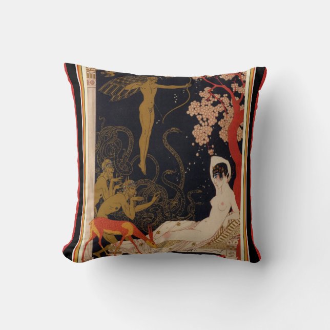 Almofada George Barbier Art Deco Travesseiro decorativo (Frente)