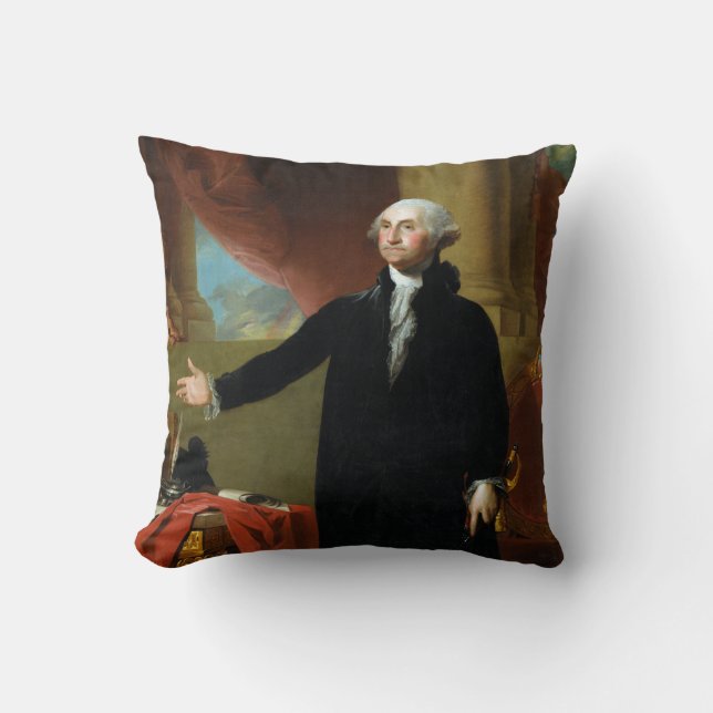 Almofada George Washington por Gilbert Stuart (Frente)