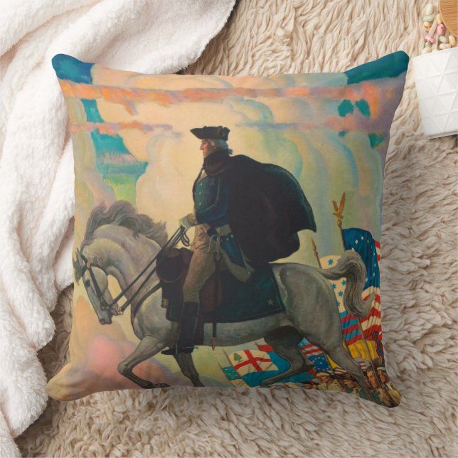 Almofada George Washington por Newell Convers Wyeth (Cobertor)