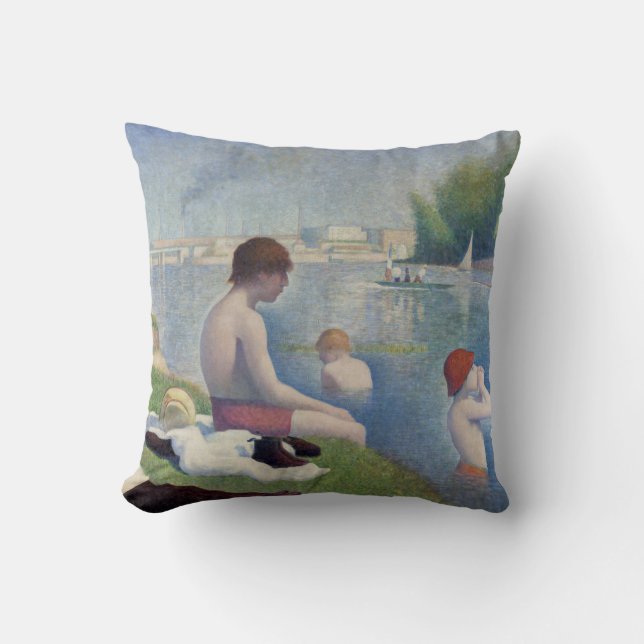 Almofada Georges Seurat - Bathers em Asnieres (Frente)
