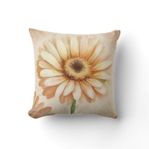Gerbera Daisy Flor de Aquarela Artística