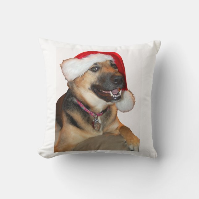 Almofada German shepherd de Natal (Frente)