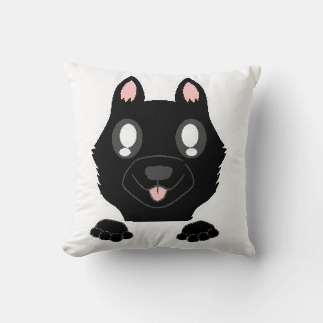 Almofada german shepherd de pico preto (Frente)