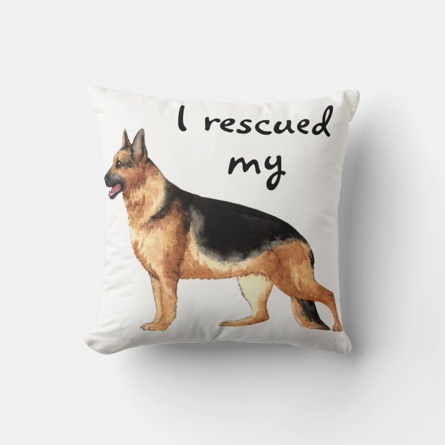 Almofada German shepherd de resgate (Frente)