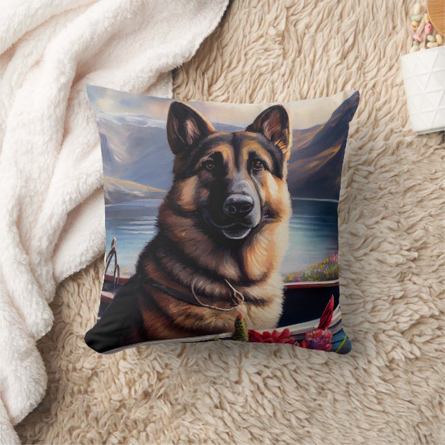 Almofada German shepherd em um remo: Uma aventura cênica (Cobertor)