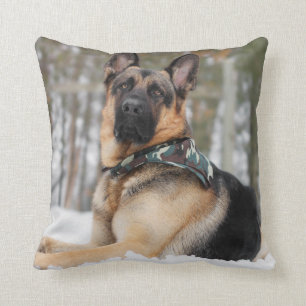 Almofada German shepherd Na Neve