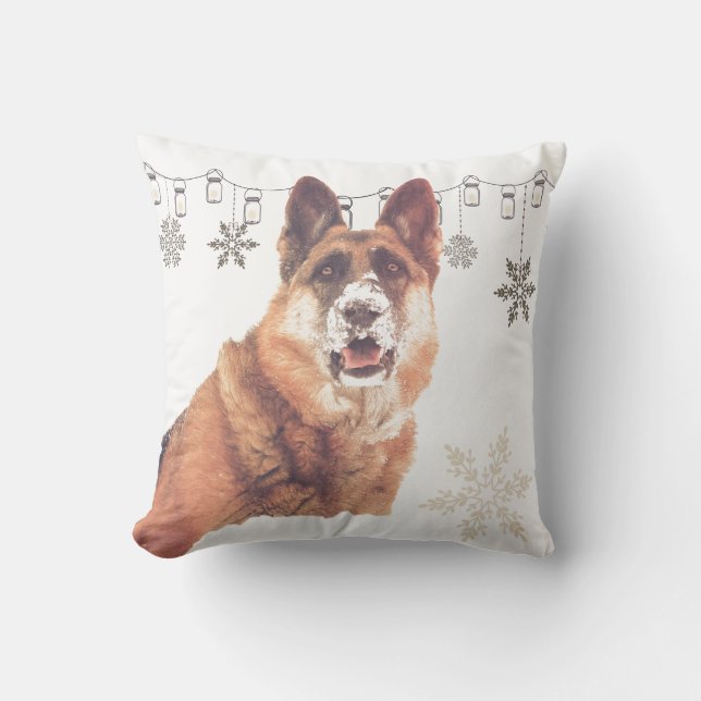 Almofada German shepherd no travesseiro decorativo do (Frente)