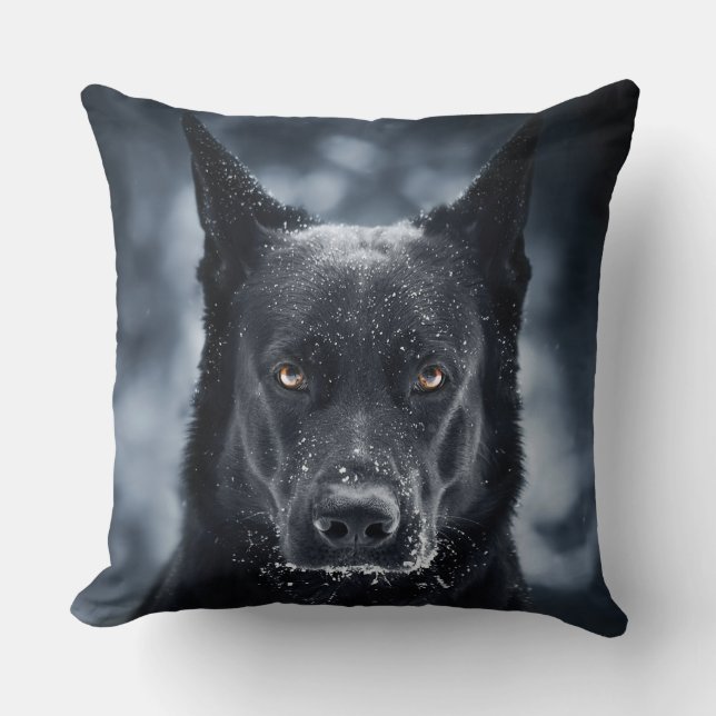 Almofada German shepherd Preto (Frente)