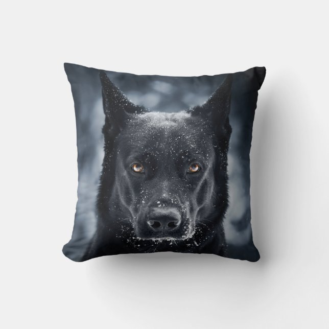 Almofada German shepherd Preto (Frente)