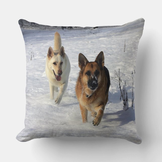 Almofada German shepherd que funcionam na neve (Frente)