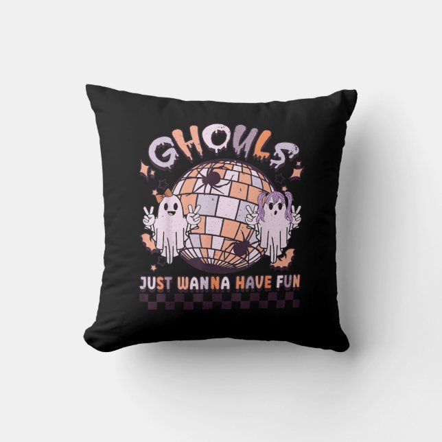 Almofada Ghouls Só Quer Divertir-Se Com O Fato De Halloween (Frente)