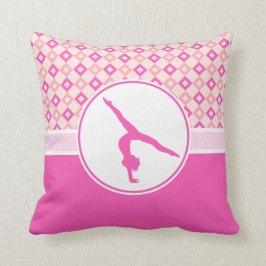 Almofada Ginástica Checkered cor-de-rosa dos diamantes com