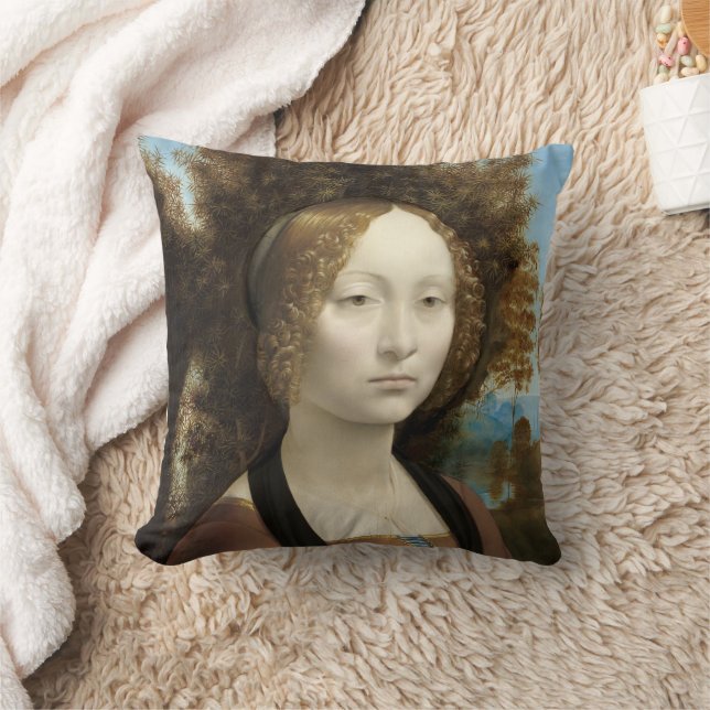 Almofada Ginevra de' Benci Leonardo da Vinci (Cobertor)