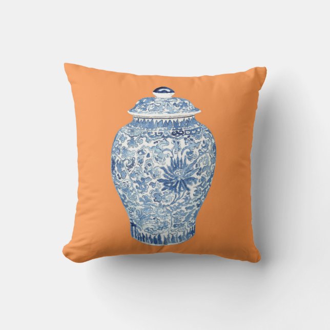 ALMOFADA GINGER JAR NO TRAVESSEIRO TANGERINE (Frente)