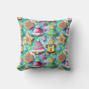 Almofada Gingercake de cromo de aquarela