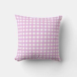 Almofada Gingham rosa pálido