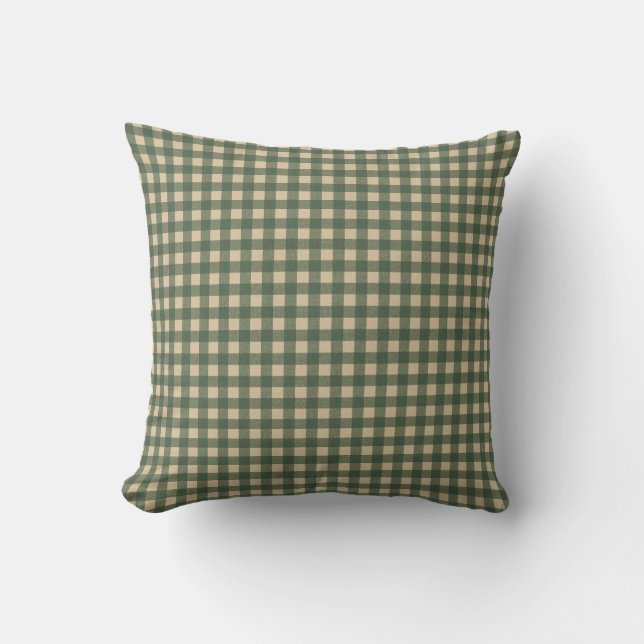 Almofada Gingham Verde Claro (Frente)