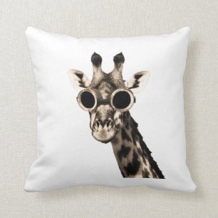 Almofada Girafa com os óculos de proteção dos óculos de