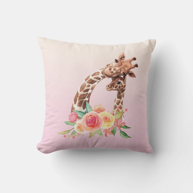 Almofada Girafa Gira-Cama Cura-Cama Mãe e Bebê (Frente)