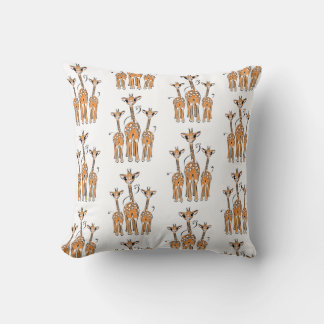 Almofada Girafas Bebês Fofas, animais de safári