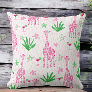 Almofada Girafas Clássicas Elegantes e Selva de Cosmopolita