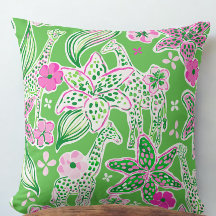 Girafas Elegantes Rosa Verde Lily