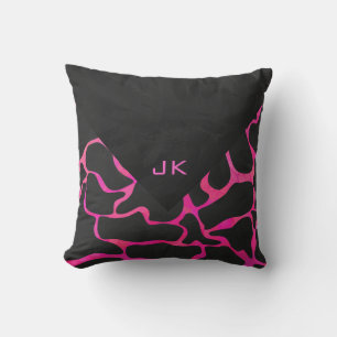 Almofada Giraffe Hot Pink e Impressão preto