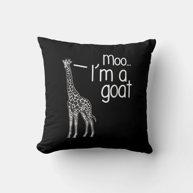 Almofada Giraffe Moo Eu sou uma cabra (Frente)