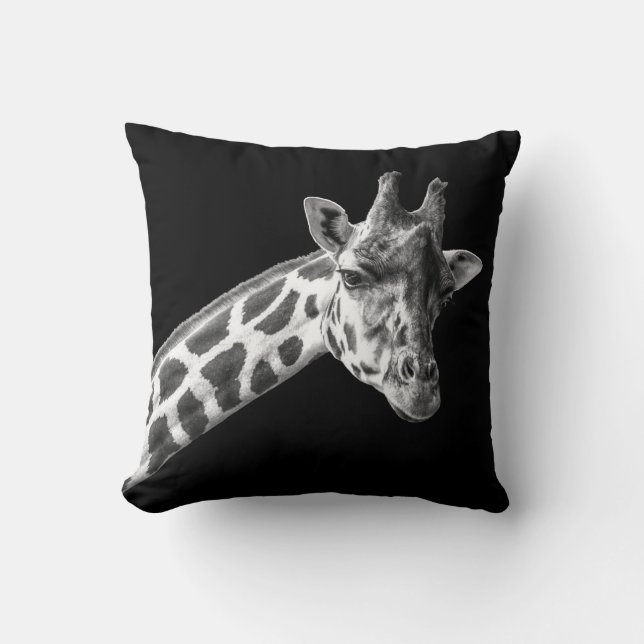 Almofada Giraffe Portrait - Travesseiro decorativo (Frente)