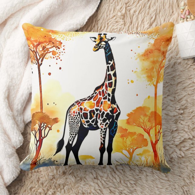 Almofada Giraffe Savannah Art (Cobertor)