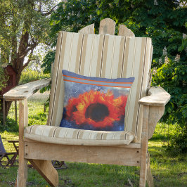 Almofada Girassóis de laranja com Travesseiro decorativo de