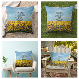 Almofada Girassóis Elegantes Estilo Melhor Mãe Já Floral