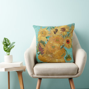Almofada Girassóis, Pintura de Natureza Morta Pós-Impressio