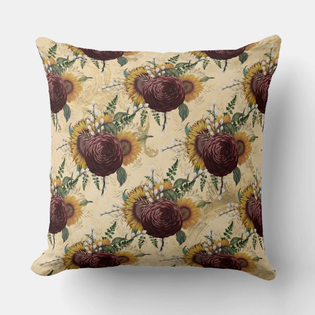 Almofada Girassol e Ranunculus (Frente)